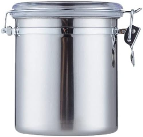 GENIGW - Tanque de almacenamiento de granos de café, tanque sellado, contenedor de almacenamiento de alimentos, dispensador de cereales de tanque de