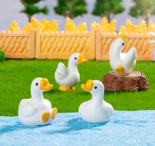 Image of VRB Dec 1 Set Miniature Showpiece Set for Home Decor,Car Dashboard,Valentine,Living Room,Gifts Figurines,Cake Decoration Items,Figurines for Home Decor. ((6 Pcs Lazy Duck))