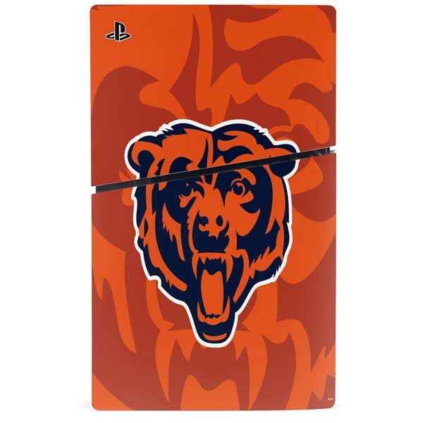 Skinit Decal Gaming Skin Compatible with PS5 Slim Disk Bundle - Officially Licensed NFL Chicago Bears Double Vision Design