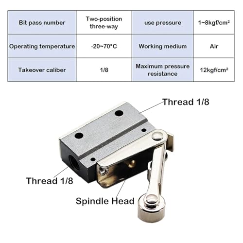 Válvula de control mecánico MOV-03A de 3 vías y 2 posiciones 5