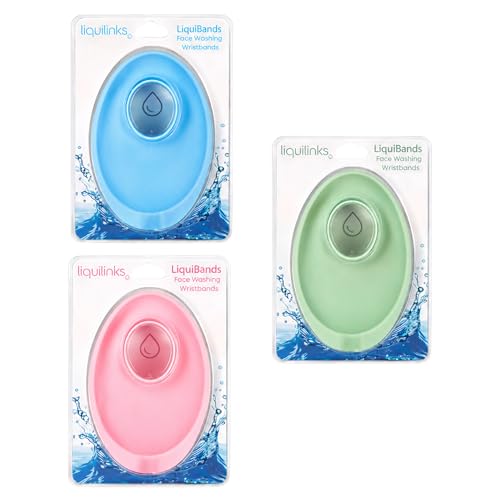 LiquiBands Face-Wash Wristbands - Catches Drips (Blue, Pink, & Green) image 2