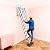Undercat Wall-Mounted Attic Ladder, 12 Steps Pull Down Attic Stairs, Telescoping Folding Stairs with Pull Rod & Handrails, Retractable Loft Ladder, 661Lbs Load Capacity (Black)