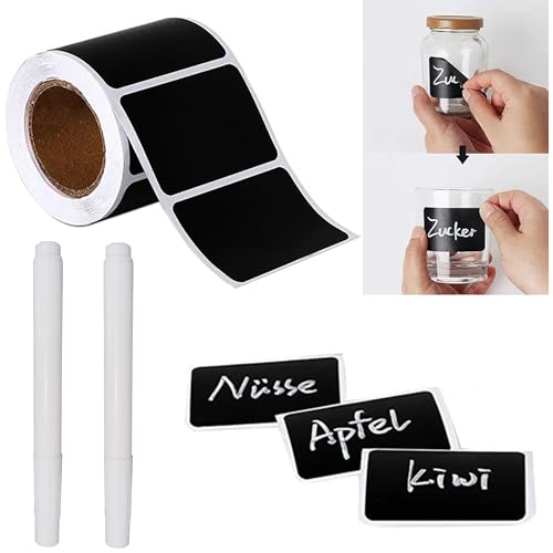 Chalkboard Labels 180 Pcs Waterproof Reusable Label for Food Cont...