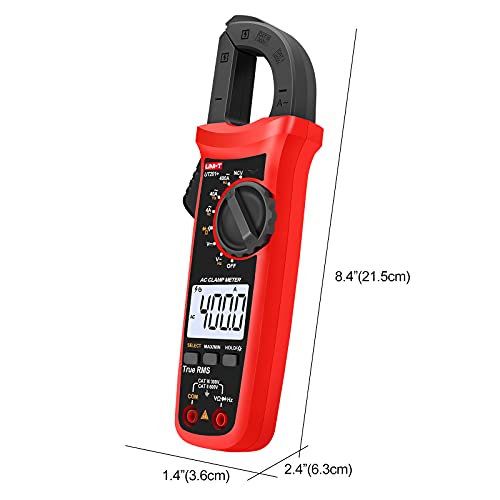 Image of UNI-T Digital Clamp Meter UT201+, AC Current True RMS HVAC Volt Amp Ohm Meter Clamp On Multimeter, Auto Ranging 4,000 Counts NCV AC DC Voltage Frequency Resistance Continuity Diode Tester