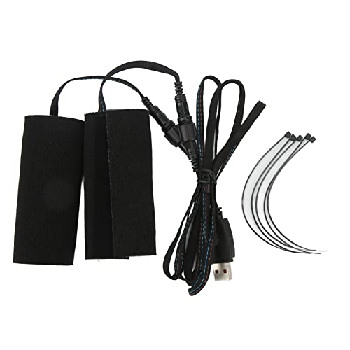 2pcs Motorcycle Heated Grip Pads with Hook and Cycle Fixing, IP67 Waterproof, DC 5V USB Port, Electric Heating, Wear Material, 3 Temperature Settings, Quick Heating,