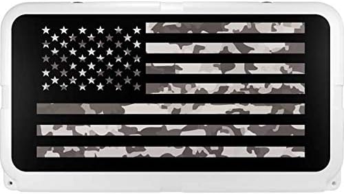 Skinit Decal Skin Compatible with YETI Tundra 75 Hard Cooler - Originally Designed Black and White Camo American Flag Design