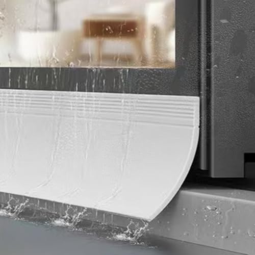 Barrera de Lluvia Autoadhesiva para Ventanas, Barrera de Agua for Alféizar Exterior,Protector de...