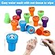 RMIVEGLIA 30 Stück Stempel Set für Kinder – Selbstfärbende Mini Stempel Tiere, Buntes Stempelset aus Kunststoff, Ideal als Partygeschenk, Belohnung & Mitgebsel für Kindergeburtstag.