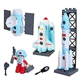 RIDDHUMART Space Shuttle Toy Building Set with Shuttle, Astronaut, Rocket, Control Center & Satellite – DIY Space Assembly Toys for Kids, Educational Building Blocks 6-in-1 Space Exploration Kit