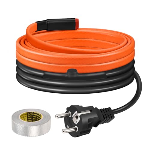 Câble Chauffant BDDFOTO, Ruban Antigel 25 W/m Pour Camping-Car et Caravane, Chauffe Rapide et Sûr, 2 m
