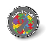 luckluccy All Unique All Equal Puzzle Pins Pack Autism Awareness Autism Parent Buttons For Jeans Autism Flag Button Pins Modern Autism Life Pins For Bags Jackets Hats Backpacks Housewarming Gift