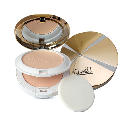 Image of Glam21 Natural Essence Oil-Control 2-in-1 Compact Powder| Long Lasting for Makeup Matte Finish with Vitamin-E| All Skin Type | Porcelain-02