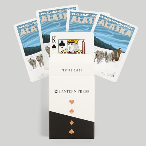 Lantern Press Naipes de Poker Denali National Park Alaska miniatura 6