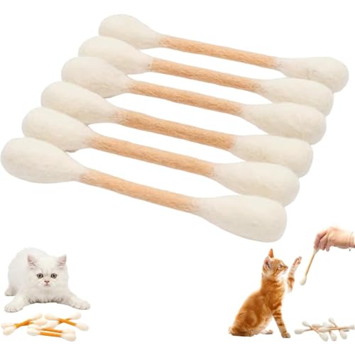 Hisopos de algodón para gatos con hierba gatera pack de 6 palitos 2