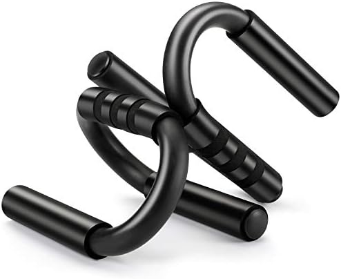Kiewhay Push Up Bars for Home Gym Fitness Training - S-Shape Push Up Handles with Foam Grip Portable for Muscle Strength Workouts - Press Up Stands for Floor for Man Woman