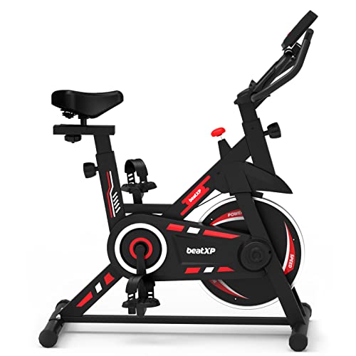 beatXP WindClaw Spin Exercise Bike | Exercise Cycle for Home & Gym Workout with 4 Kg Flywheel | Max Weight – 110 kg | LCD Monitor | Adjustable Resistance & Seat | Mobile Phone Holder | 12 months Warranty