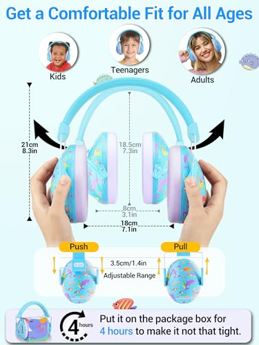 Image of Dr.meter Kids Ear Protection for Monster Jam, Noise Cancelling Headphones for Kids Autism Sensory, Noise Reduction Ear Muffs for Track, Concerts, Fireworks, Mowing Hearing Protection Earmuffs