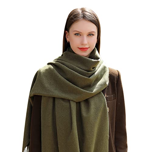 MASADA Damen Winterschal warmer und weicher Schal - Dunkelgrün
