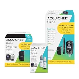 Accu-Chek Guide Glucose Monitor Starter Kit for Diabetic Blood Sugar Testing: Meter, 60 Test Strips, Softclix Lancing Device, 10 Softclix Lancets, and Guide Control Solution