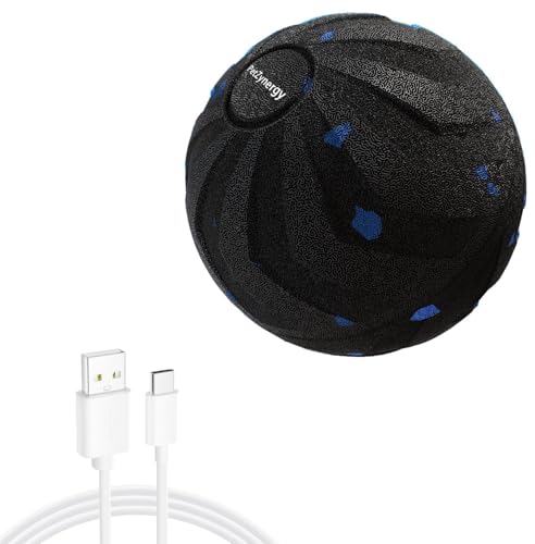 Vskd 犬のおもちゃ 自動 犬 ボール電動 ペット用 動くボール Type-C充電式 知育玩具 頑丈 大型犬 ストレス解消 運動不足対策 跳ねるボール 引力ボール 猫用 玩具ボール 室内遊び インタラクティブ ペットトレーニング お留守番 おもちゃ ギフ