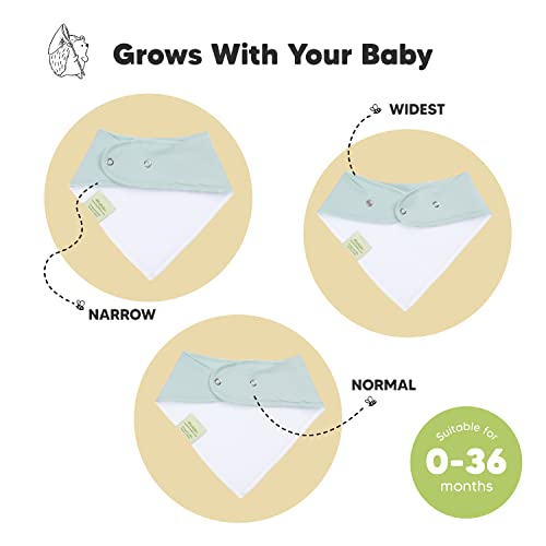 8-Pack Organic Baby Bandana Drool Bibs – Stylish Unisex Bandana Bibs - Super Absorbent Bandana Drool Bibs – Gentle Teething Bibs For Infants - Organic Cotton Baby Bib (Daybreak) #TOP2