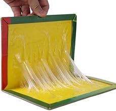 ABCO Fly Sticky Insect Trap (Yellow, 6.5 x 8 Inch, Large Size) Design May Different (Pack of 5)