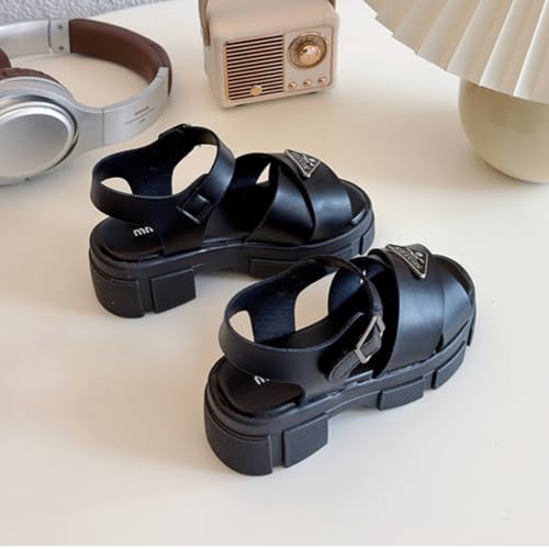 Girls Summer Crossing Platform Sandals Thick Sole Beach Slides Shoes4