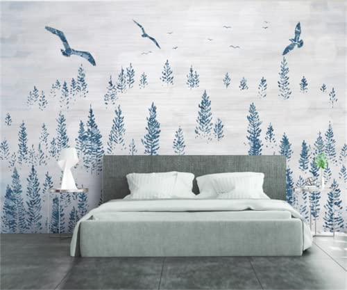 Papier peint 3D XLMING forêt et oiseau déco salon canapé 200x140 cm