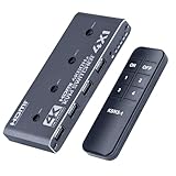 ELEVIEW KVMスイッチ 4K HDMI USB 切替器 4ポート（PC4台用）4K@60Hz HDMI2.0 HDCP2.2 キーボード/マウス/モニターを共有 簡単接続 ドライバー不要 USBケーブル付き EHD-615N