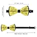 MUMEHAZ Men Pre-Tied Fashion Bow Ties, Formal Tuxedo Party Bow Tie Cheese Food Yellow Adjustable Bowtie for Party Christmas