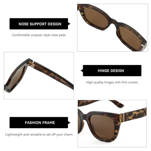 Fashion Polarized Sunglasses for Women Uv400 Protection Shade Ladies Cat Eye Sun Glasses4