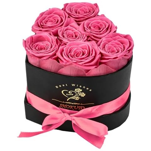 7-Piece Preserved Fresh Roses in Heart Box-Forever Flowers,Birthday Gift for Women Mothers Wife Her,100% Real Roses That Last for 3 Years,Eternal Roses Gift Box for Christmas Valentines Mother's Day Cover