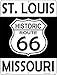 St Louis Missouri Historic Route 66 Novelty Mini Metal Parking Sign PM-2778