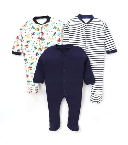 Image of Smiley APPU 100% Cotton Rompers /Sleepsuits /Jumpsuit /Night Suits for Baby Boys & Girls, Infants, New Borns