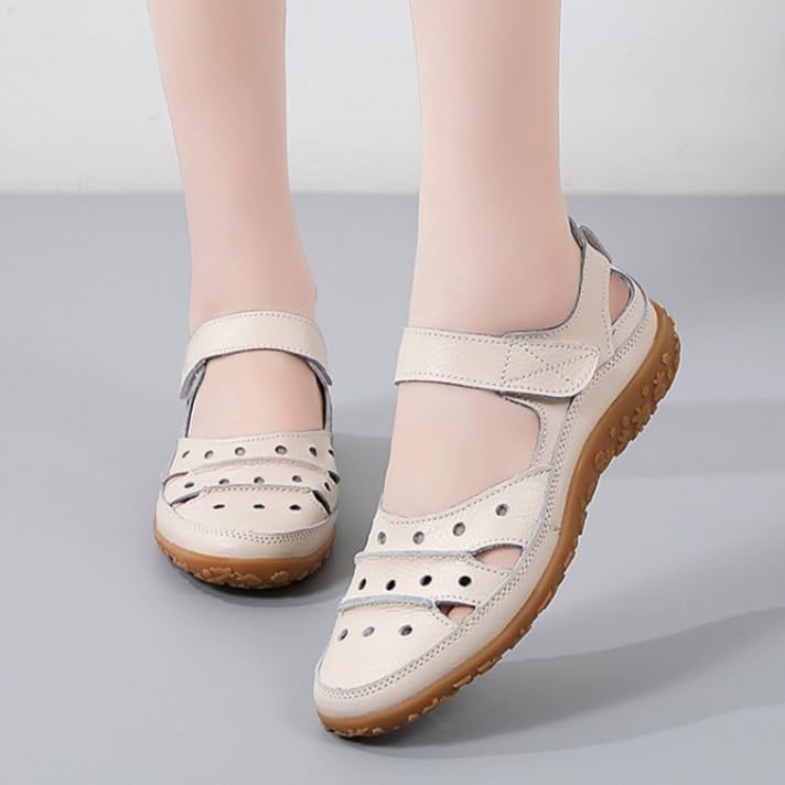 Women's breathable mesh sandals - flat sole, comfortable.
