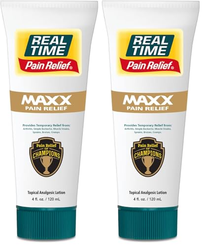 Image of Real Time Pain Relief MAXX - 4oz Tube | Intensive Formula with 18 Natural Ingredients | Fast-Acting Relief for Muscle Pain, Arthritis, Backaches, and More | Includes Menthol, Arnica, Peppermint Oil