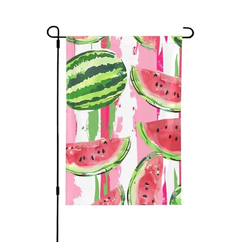 Drapeau de jardin 71x101 cm grand drapeau extérieur pastèque double face