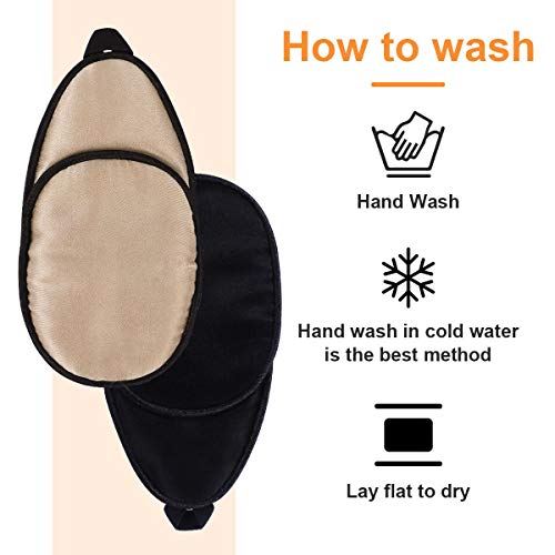 Image of eZAKKA Eye Patches for Adults, Eye Patch for Glasses Silk Patch for Lazy Eye Amblyopia Strabismus and After Surgery (Brown+Black)