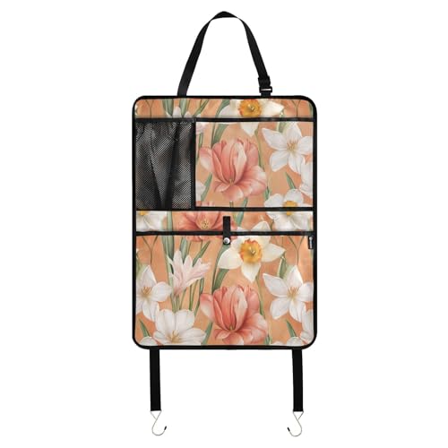 Protector de asiento trasero de coche y organizador para tableta, organizador para colgar en el coche, tapete para niños