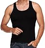 Molten Creek® 6X Mens Vests, Classic Sports, 100% Cotton Tank Tops, Sleeveless, Casual Undershirts, for Summer, Training, Gym Sports (UK, Alpha, M, Regular, Black) #1