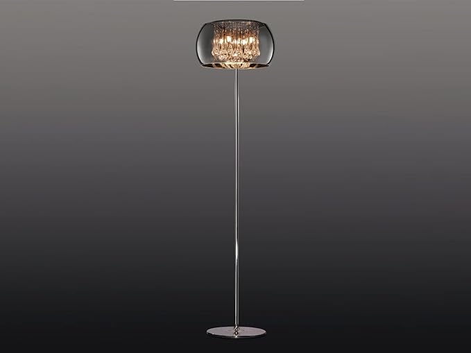 Trio Leuchten Trio staande lamp van glas, Vapore Modern design 40 cm Chroom. photo 3