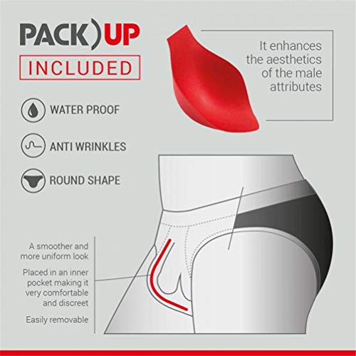 Fauitay Gąbkowe wkładki do bielizny Seksowne majtki Enhancer Cup Men Bulge Pouch Przednie Wypełnione Majtki Płaszczyzny Kąpielowe Wkładki, czarny, Rozmiar uniwersalny
