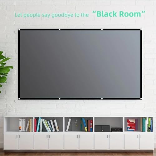 Pantalla de proyector alta definición anti luz metal 110 pulg miniatura 4