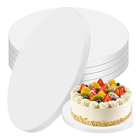 LWAIX Sottotorta Tondo 30 cm 12mm Cake Board Vassoio per Torta Rotondo per Decorazione di Torte di Matrimoni e Compleanno 5PCS (Weiß)