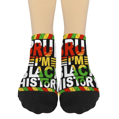 B Is For Brilliants Black Boy Kid Black Historys Month Toddler Mens Cotton Socks No Show Socks For Women