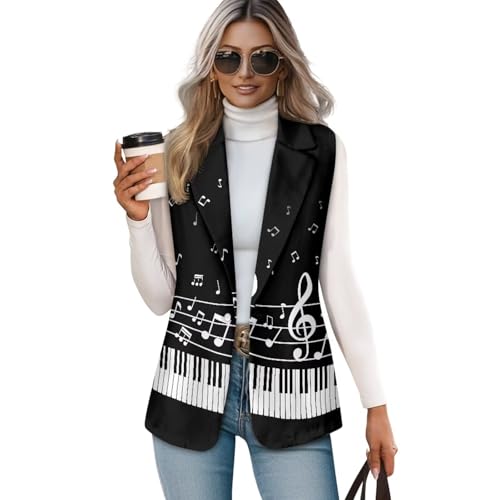 Blazer Suit Vest Tops for Women Trendy Waistcoat Vest Formal Dressy Casual Sleeveless Blazer Jacket Outerwear