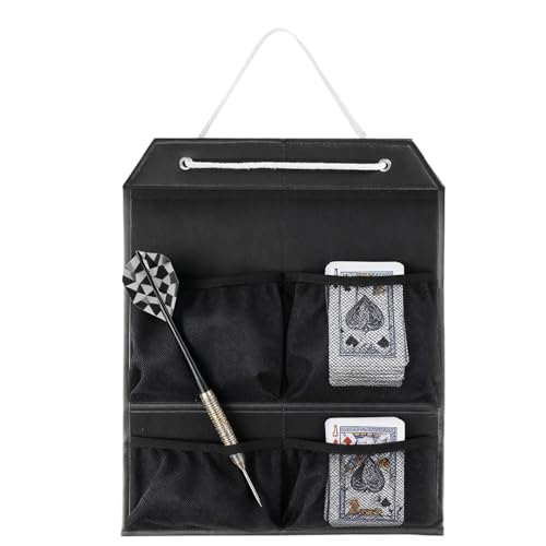 Soporte De Almacenamiento Para Tenis De Mesa,Organizador De Pared Para Tenis De Mesa Con 4 Bolsillos - Soporte Deportivo Para Pelotas Con Malla - Para Entrenamiento Deportivo En Casa Interior Y Exteri