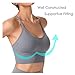 Evercute Racerback Sports Bras Padded Y Racer Back Cropped Bras for Yoga Workout Fitness Low Impact