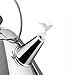 Alessi 9093 W - Design Kettle with Handle and Bird-Shaped Whistle, Stainless Steel and PA, White