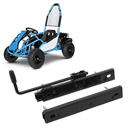 Sitzgleiterschiene, 2 Stück, Doppelt Verriegelbare Sitzgleiterschienen, Universelle Schalensitzgleitschienen mit Einstellgriff, Sitzmontageschienen-Montagesatz für Go-Kart,